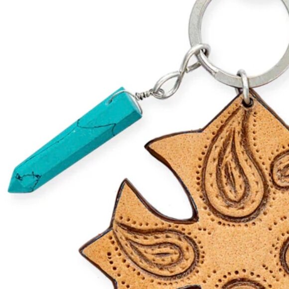 Myra Leather Cross "My Inner Faith" Bag Charm Key Fob - New - Picture 4 of 6